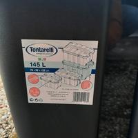 Contenitore salvaspazio nero 145 litri