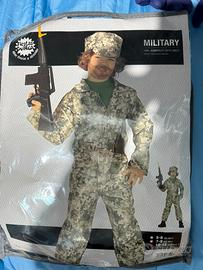 Vestito carnevale da militare taglia 10/12