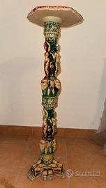 Colonna porta-vaso in Stile Orientale antiquario
