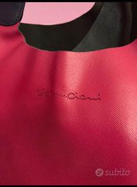 Borsa in pelle rosa Cruciani