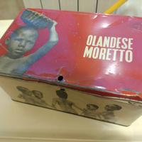 scatola di latta vintage vuota olandese moretto