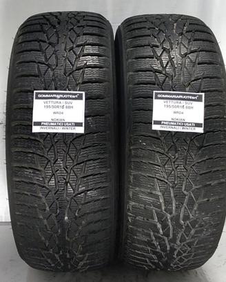2 PNEUMATICI USATI 195/50R16 88H WRD4 NOKIAN GOMME