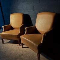 Coppia Poltrone chester chesterfield cuoio inglese
