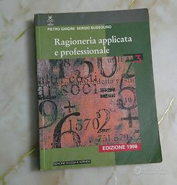 Libro di testo scolastico vintage di Ragioneria ap