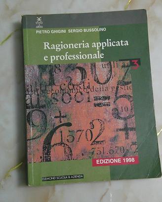 Libro di testo scolastico vintage di Ragioneria ap