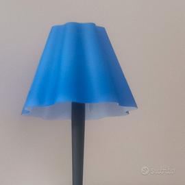 Lampada da terra in vetro e ferro