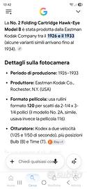 CAMERA KODAK MODEL B Made in USA anni 1926-1933