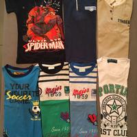 7 maglie manica corta bambino 4 anni