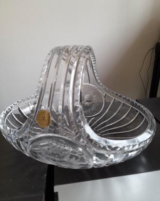 cestino cristallo cecoslovacco