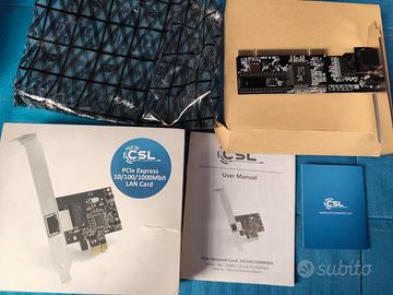 Scheda di rete CSL  PCIe 10/100/1000 Lan