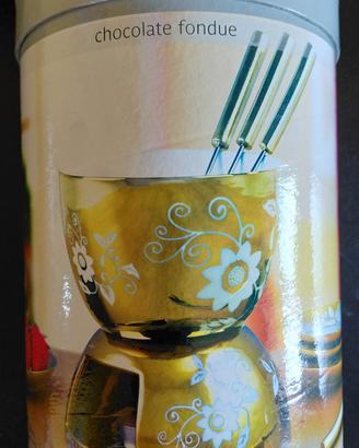 Set per fonduta di cioccolato in ceramica
