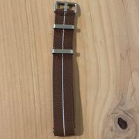 Cinturino in corda NATO 20mm Marrone/Bianco