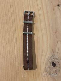 Cinturino in corda NATO 20mm Marrone/Bianco