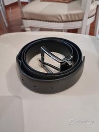 cintura double face grigia e nera trussardi jeans 