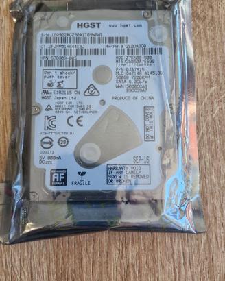 HGST Disco Rigido 500gb SATA 2.5"