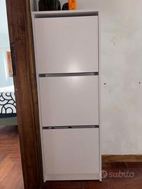Scarpiera IKEA BISSA bianca a 3 scomparti