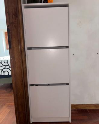 Scarpiera IKEA BISSA bianca a 3 scomparti