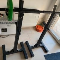 Bilanciere con supporto (rank) e pesi