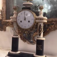 Pendola francese XIX sec marmo bronzo Parigi