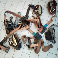 Bisarca accessori Cinghie Pedanine e blocca ruote