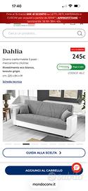 Divano 3 posti diventa letto 1 piazza e 1/2