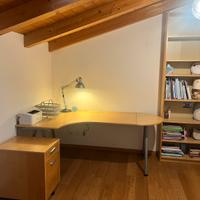 SCRIVANIA + CASSETTIERA + LIBRERIA