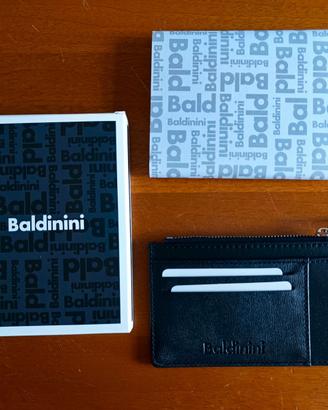 Portafoglio/Portacarte Uomo Nero Baldinini in Pell