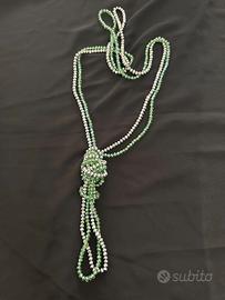 COLLANA ELEGANTE VERDE E BIANCA