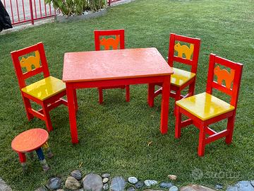 Set da giardino bambino tavolo sedie