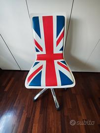 Sedia girevole bandiera inglese 