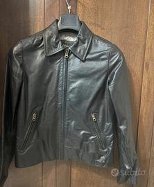 giacca di pelle nera, unisex