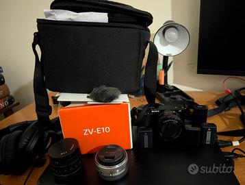 Kit Sony alpha ZV-E10 + accessori vari