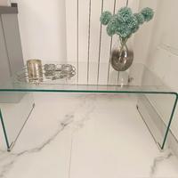 Tavolino rettangolare in cristallo