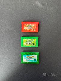 Cartucce Pokémon nintendo gameboy advance