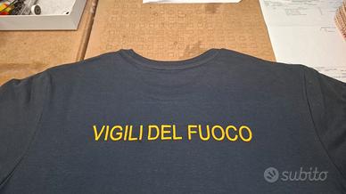 maglietta ricamo vigile del fuoco 