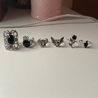 Set 6 Anelli gotici regolabili