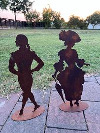 Decorazioni da giardino in corten