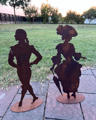Decorazioni da giardino in corten