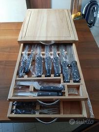 SET COLTELLI incelofanati  INOXPRAN acciaio