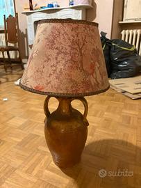 Lampada vintage con base in ceramica
