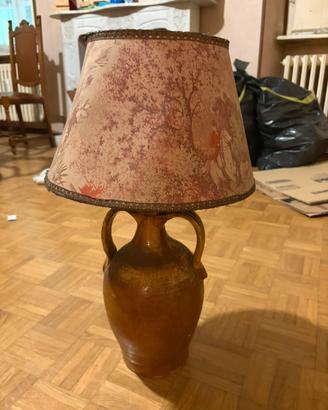 Lampada vintage con base in ceramica