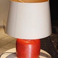 Lampada rossa in ceramica anni 70
