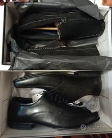 2 paia di scarpe eleganti  in cuoio.Nuove