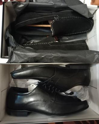 2 paia di scarpe eleganti  in cuoio.Nuove