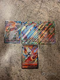 Set 4 carte pokmeon V e V max ita originali