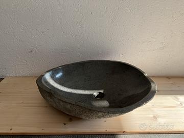 Lavabo pietra naturale - pezzo unico 60 cm