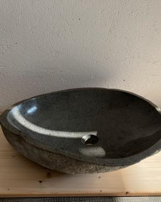 Lavabo pietra naturale - pezzo unico 60 cm