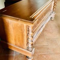 Mobile cassapanca d'epoca in noce int. a mano