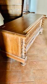 Mobile cassapanca d'epoca in noce int. a mano