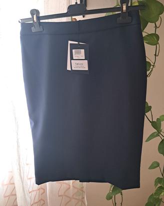 Gonna a tubino blu Talco - Nuova con cartellino